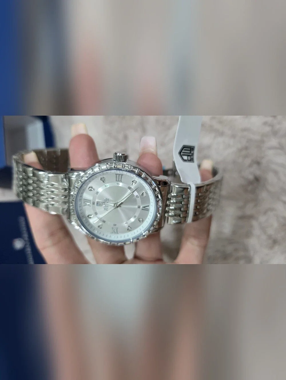 Montes Prestige (Invicta Collab) Silver Crystal-Accent Stainless Steel Watch 45